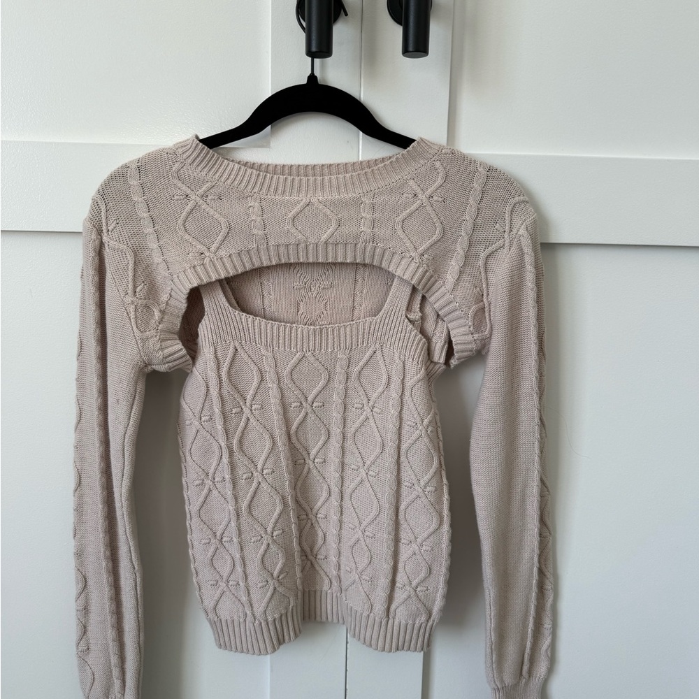 Fate two-piece cable-knit sweater set